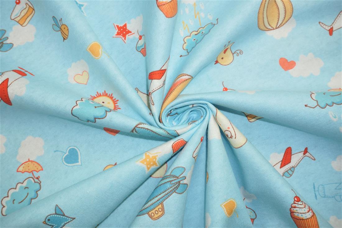 SKY Cotton Air Balloon Plane Winceyette
