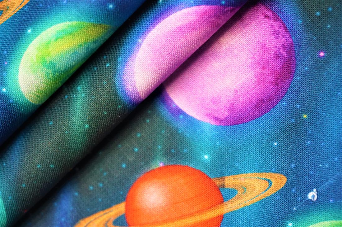 Navy & Multicolour Printed Cotton Fabrics