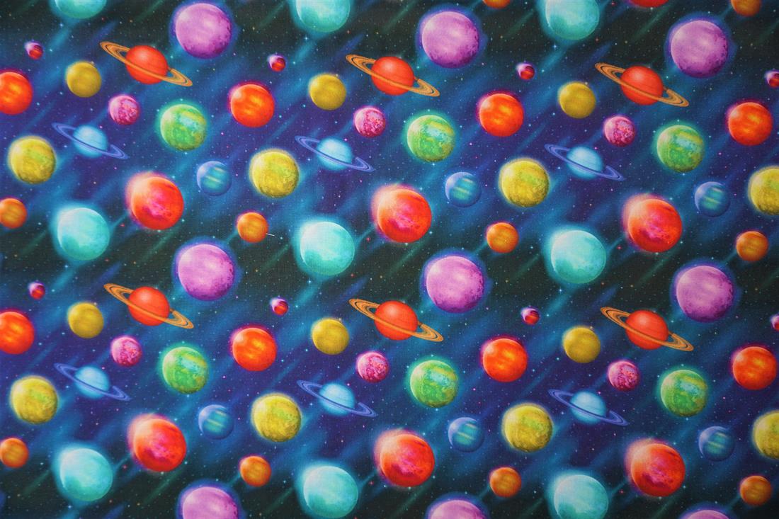 Navy & Multicolour Printed Cotton Fabrics