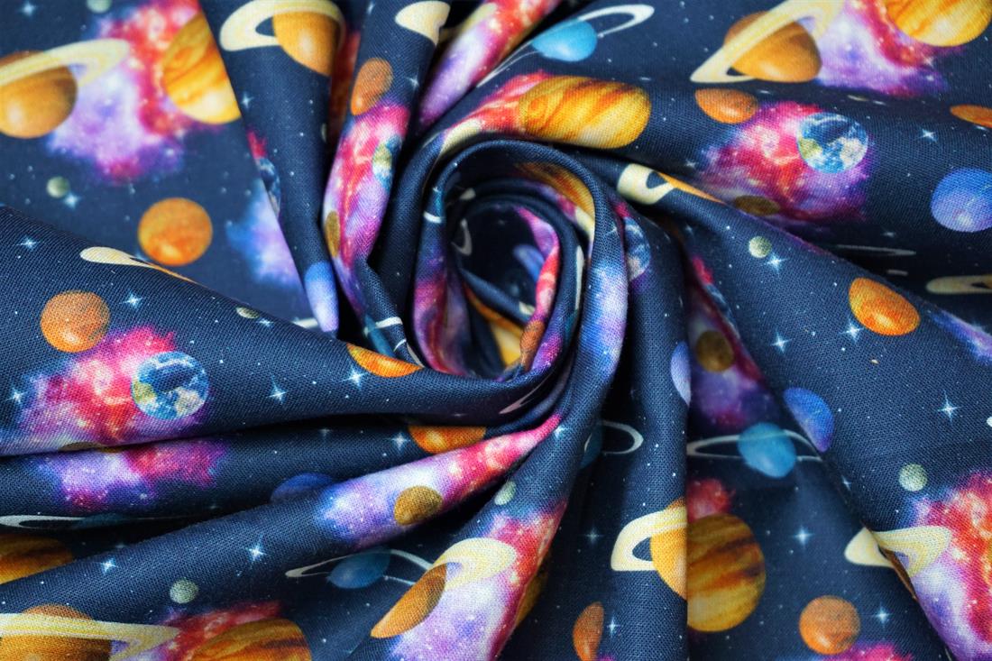 Dark Blue & Mix Printed Cotton Fabrics