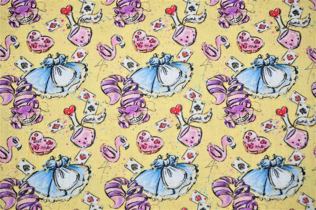 Yellow & Purple Printed Cotton Fabrics