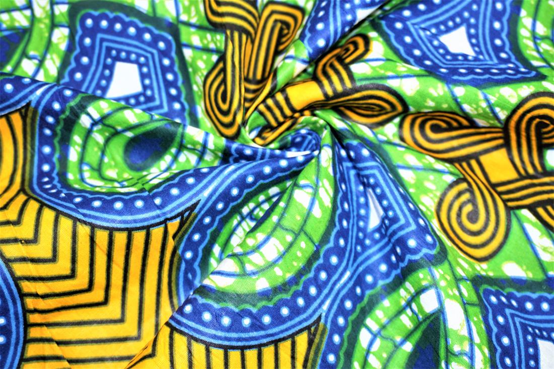 Multicolour Cotton African Wax Prints 6 Yard