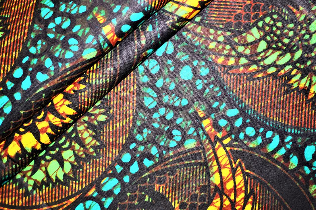 Multicolour Cotton African Wax Prints 6 Yards