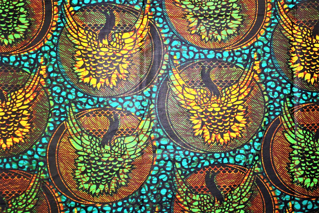 Multicolour Cotton African Wax Prints 6 Yards