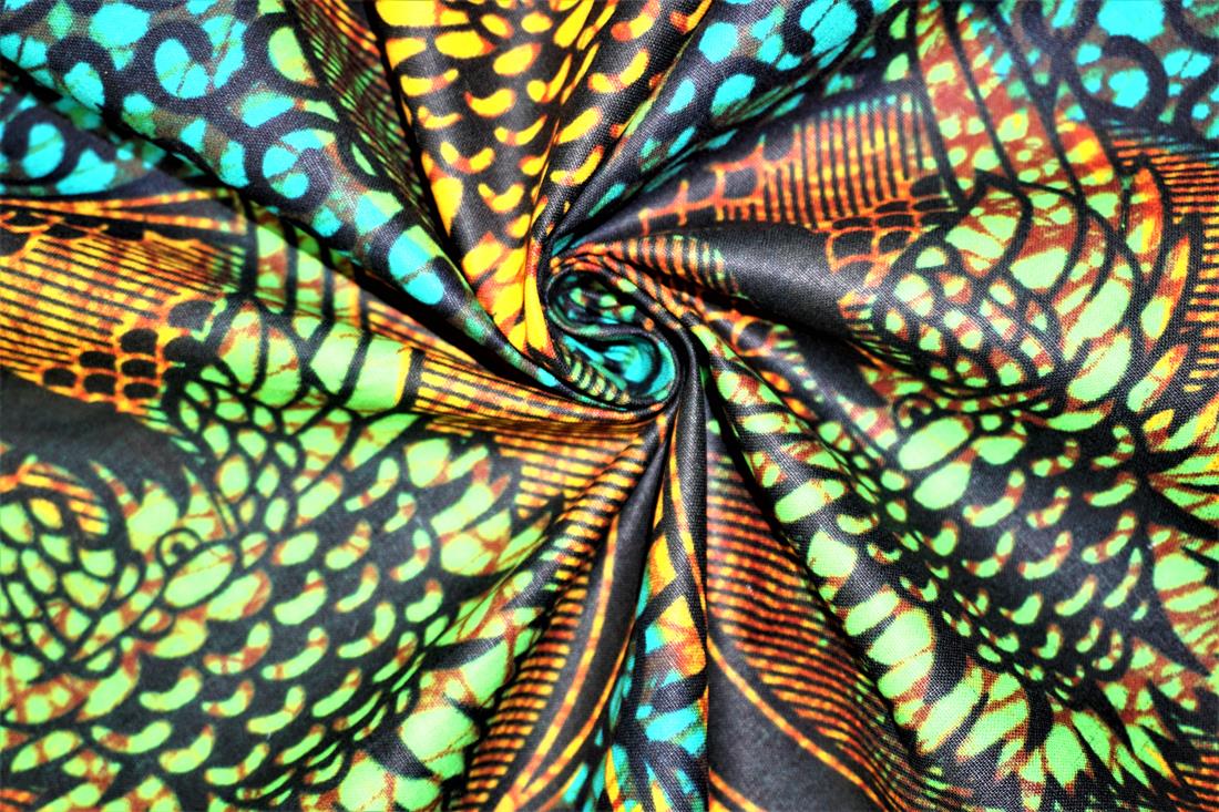 Multicolour Cotton African Wax Prints 6 Yards
