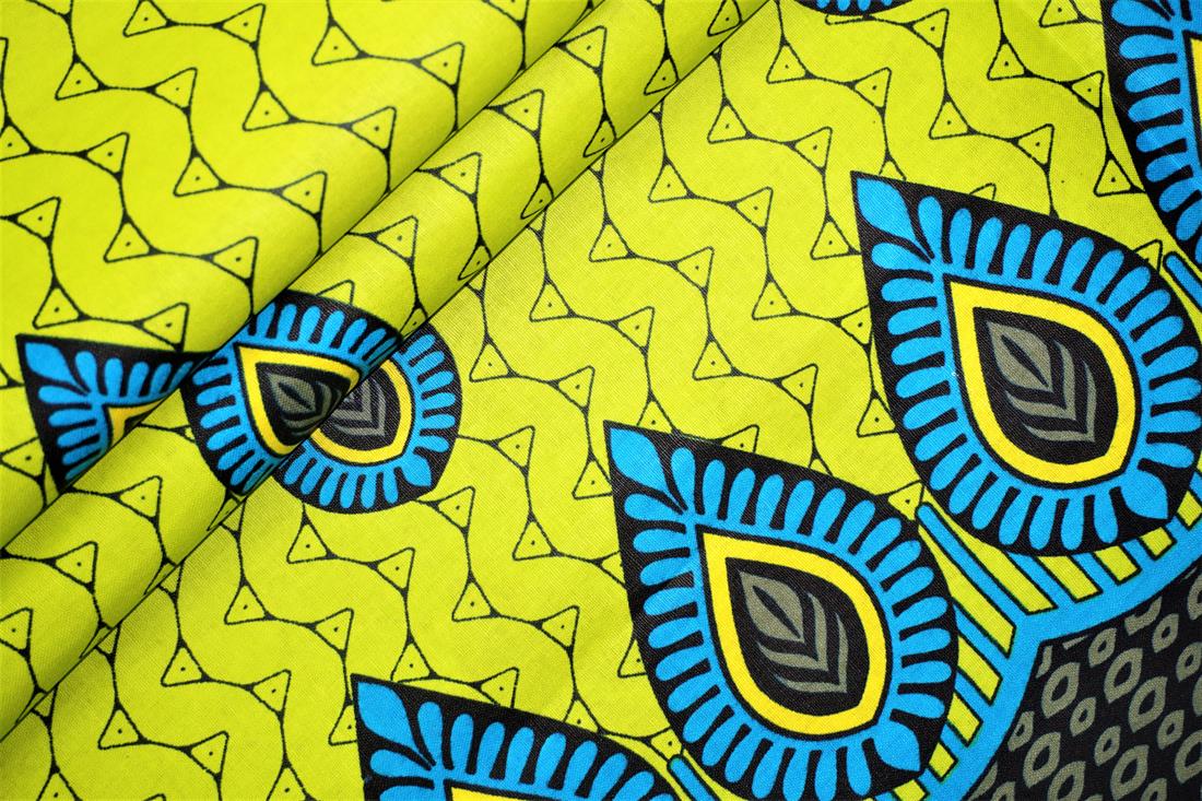 Multicolour Cotton African Wax Prints 6 Yard