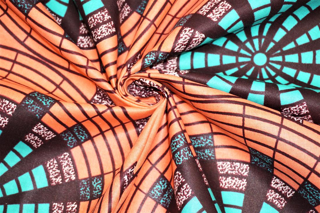 Multicolour Cotton African Wax Prints 6 Yard