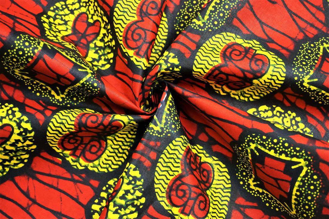 Multicolour Cotton African Wax Prints 6 Yard