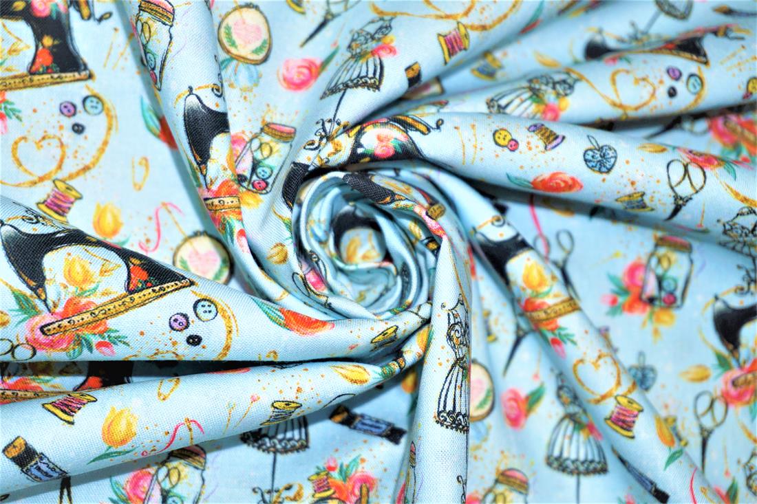 Blue Cotton Sewing Essentials