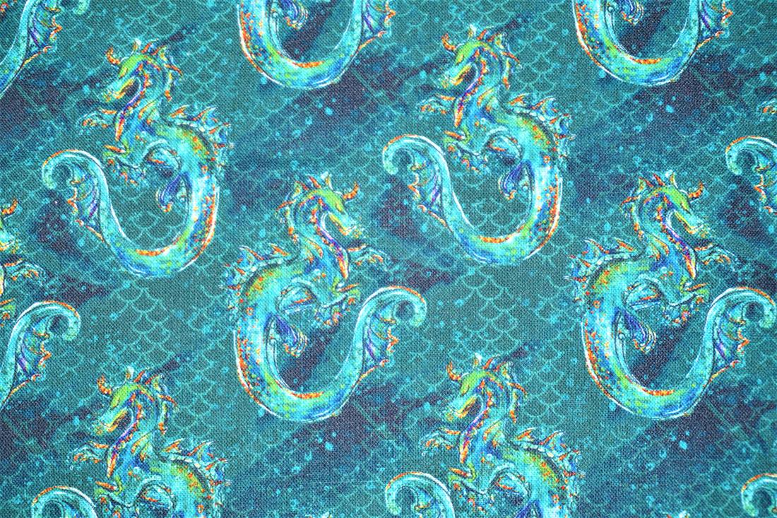 Blue Cotton Chinese Dragon