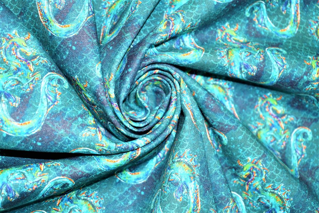 Blue Cotton Chinese Dragon