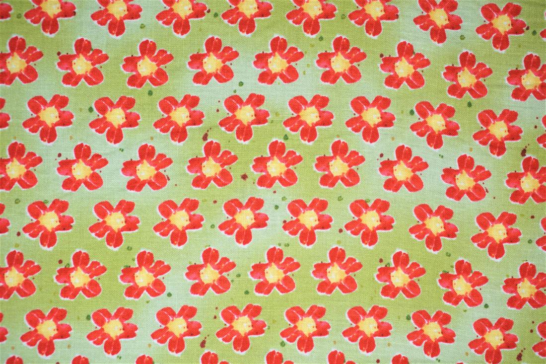 Green Printed Cotton Fabrics