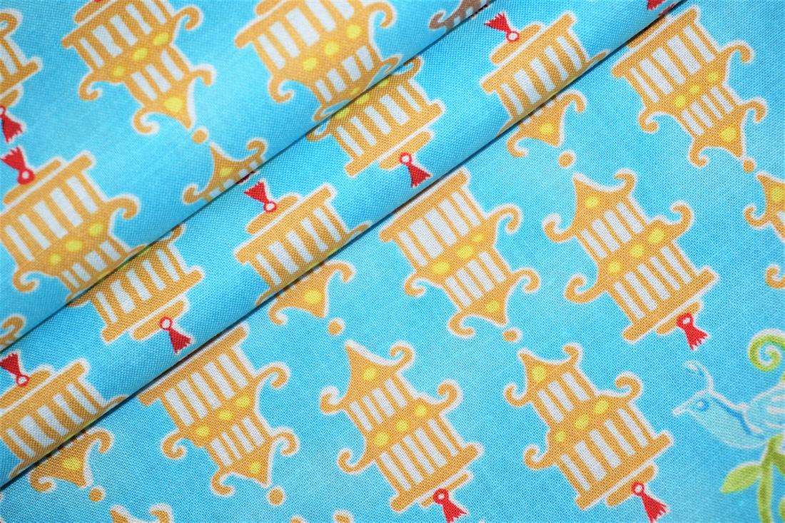 Blue Printed Cotton Fabrics