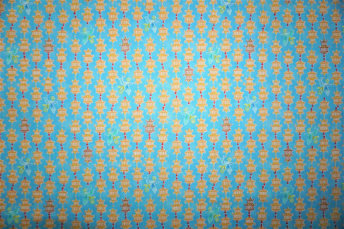 Blue Printed Cotton Fabrics