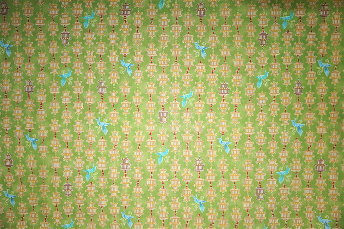 Green Printed Cotton Fabrics