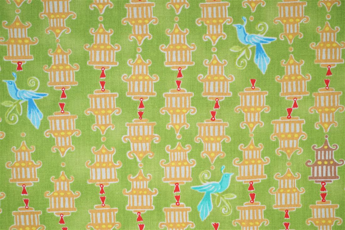 Green Printed Cotton Fabrics
