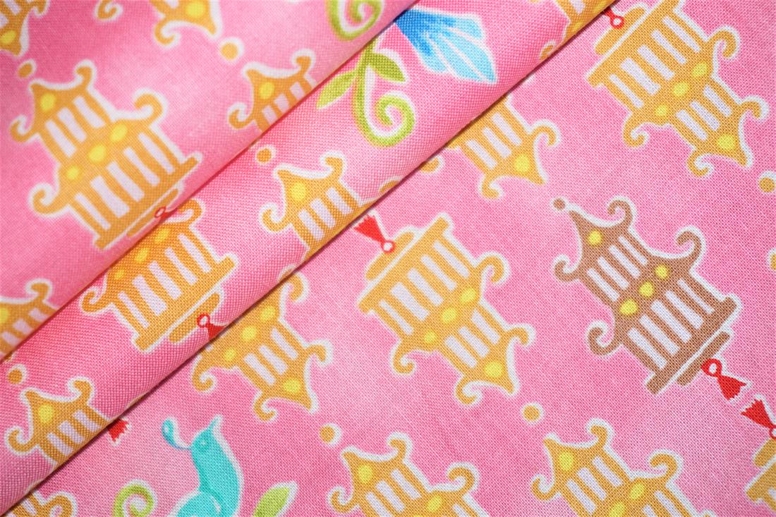 Pink Printed Cotton Fabrics