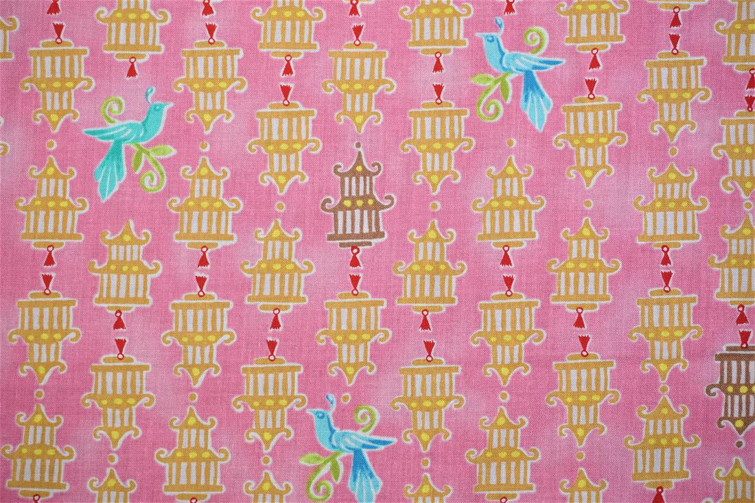 Pink Printed Cotton Fabrics
