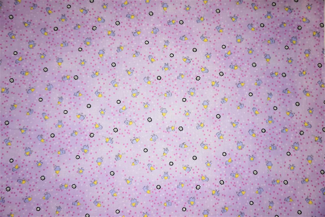 Lilac Printed Cotton Fabrics