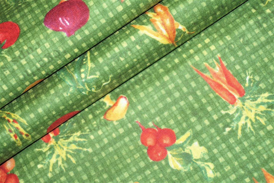 Green Printed Cotton Fabrics