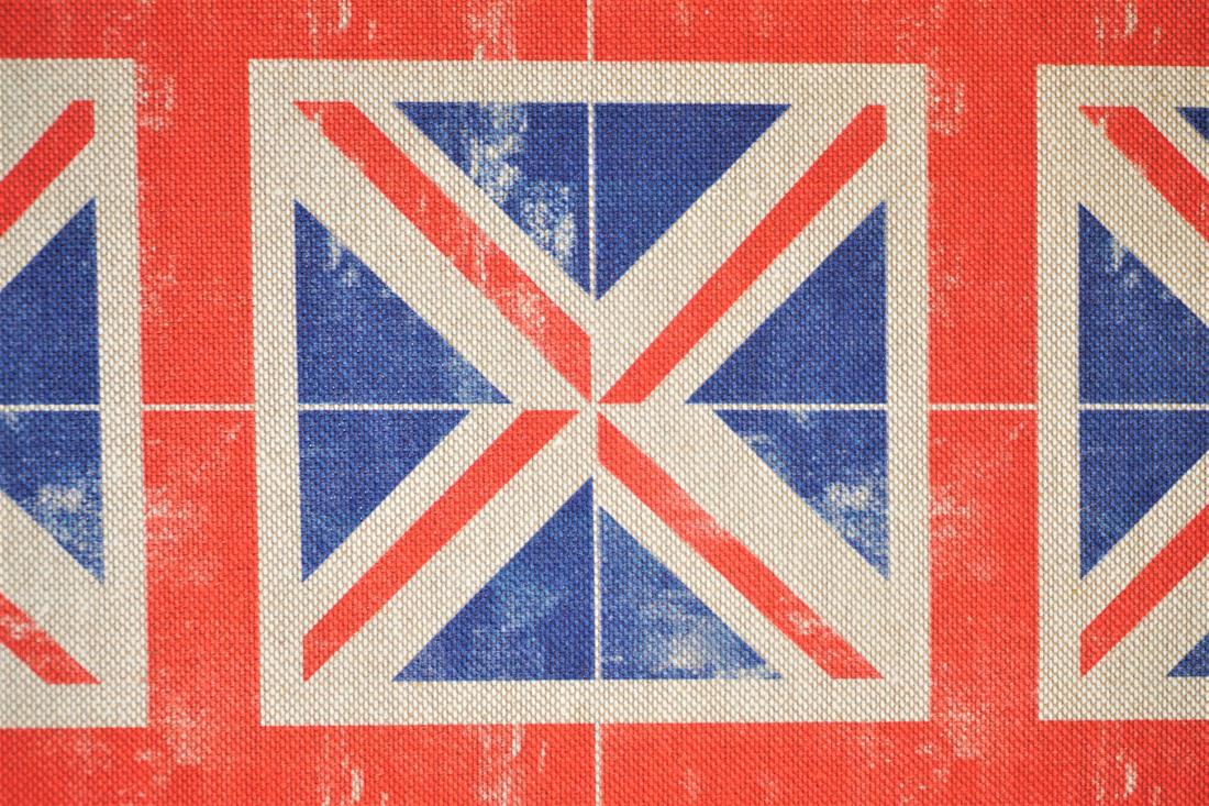 Natural Digital Print Linen Union Jack All Over