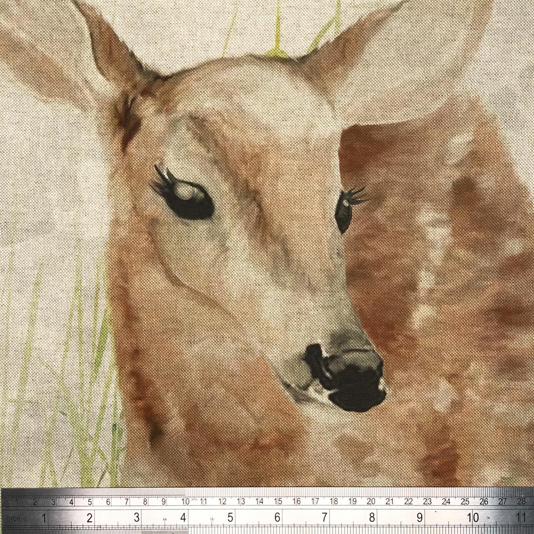 Natural Digital Print Linen Fawn Panels