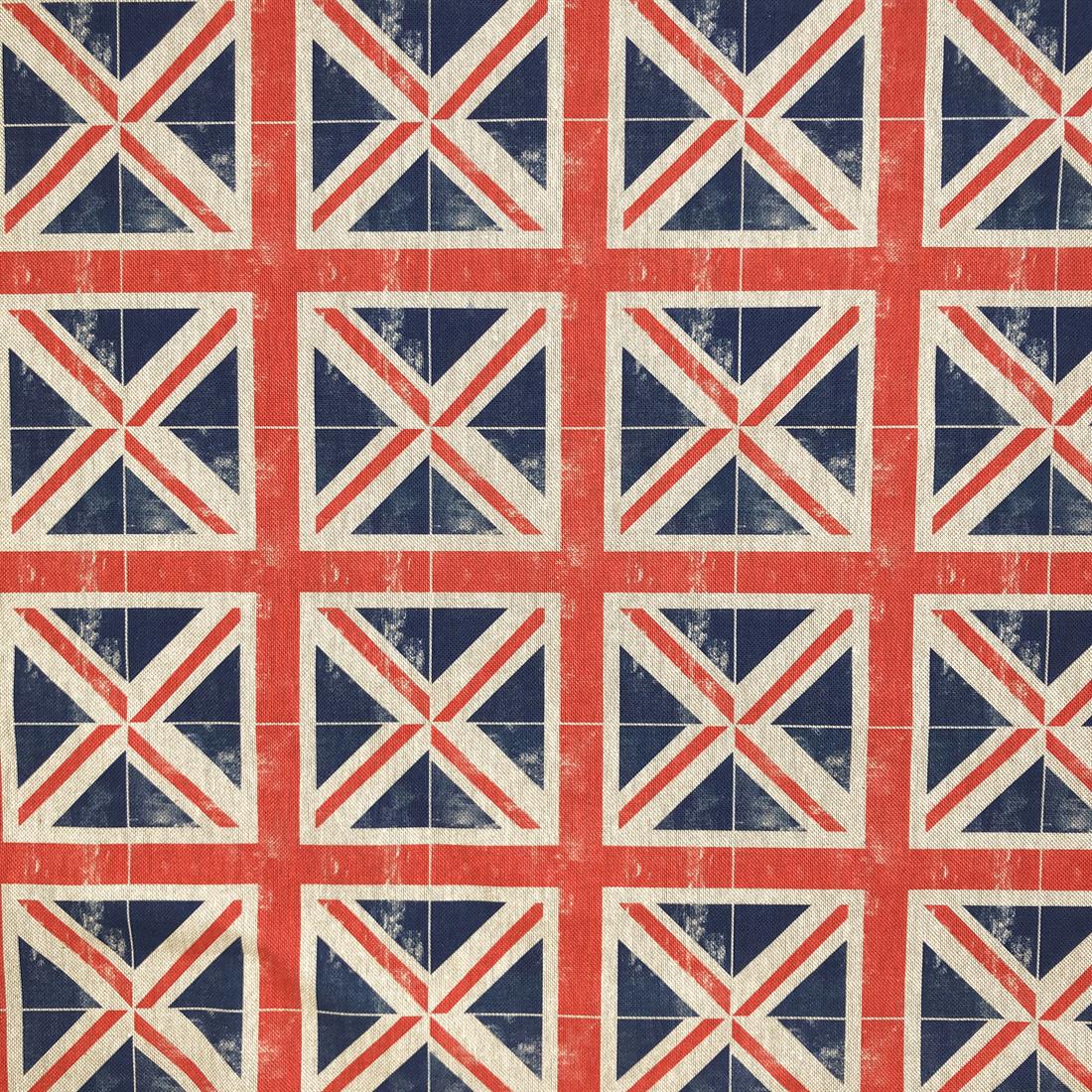 Natural Digital Print Linen Union Jack Panels
