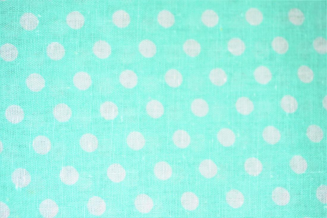 Aqua Cotton Polka Dot
