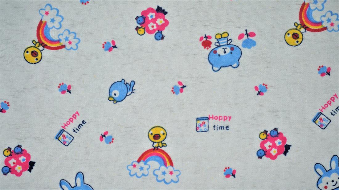 White Printed Brushed Cotton