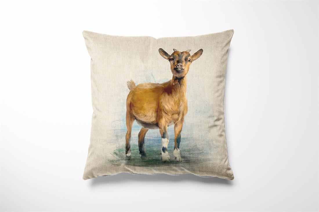 Natural Digital Print Linen Goat Panel