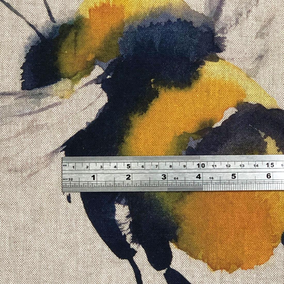 Natural Digital Print Linen Queen Bee Panel