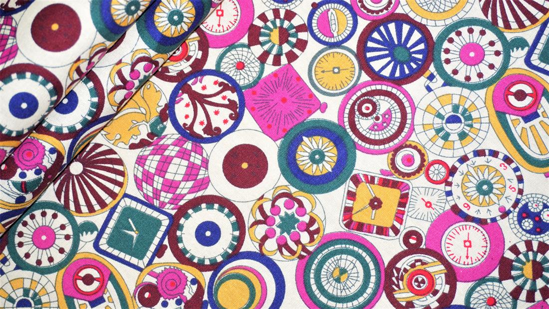 Claret Printed Cotton Fabrics