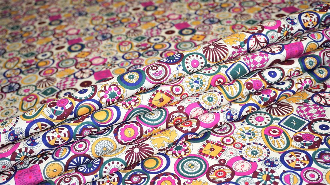 Claret Printed Cotton Fabrics