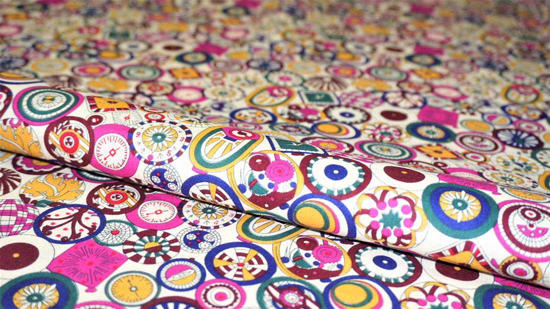 Claret Printed Cotton Fabrics