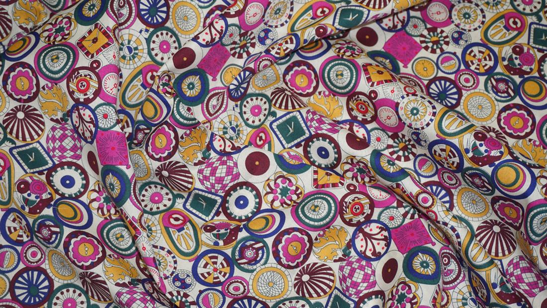 Claret Printed Cotton Fabrics