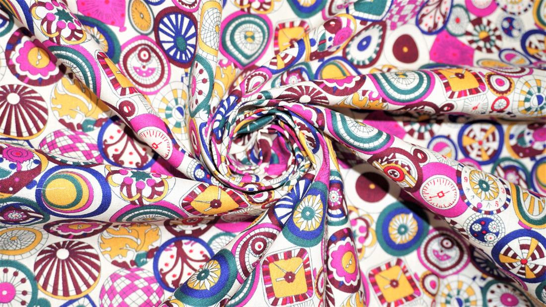 Claret Printed Cotton Fabrics