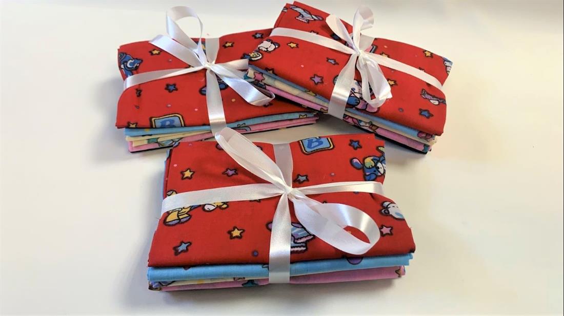 Multicolour Printed Cotton Teddy Bear Bundle