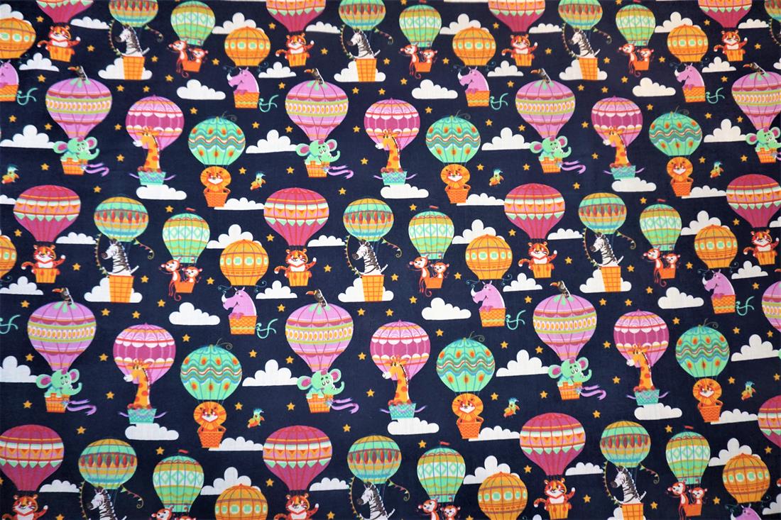 Navy Cotton Hot Air Balloons