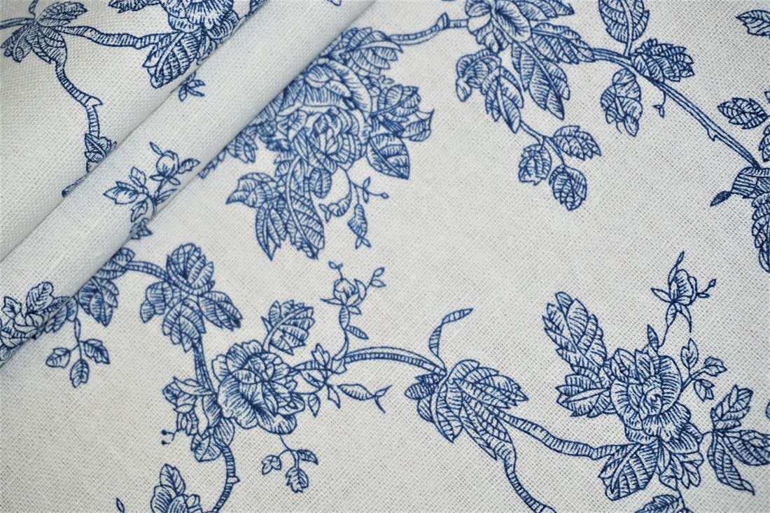 White Cotton Floral Lines