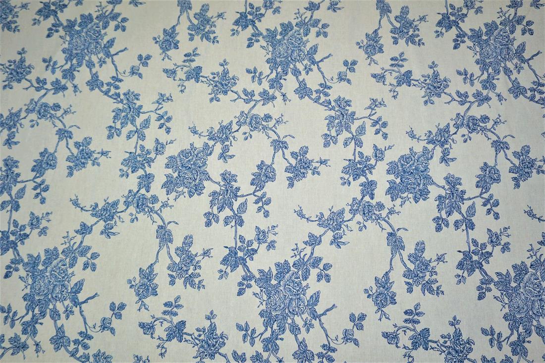 White Cotton Floral Lines