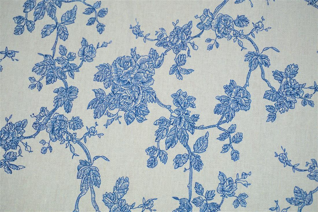 White Cotton Floral Lines