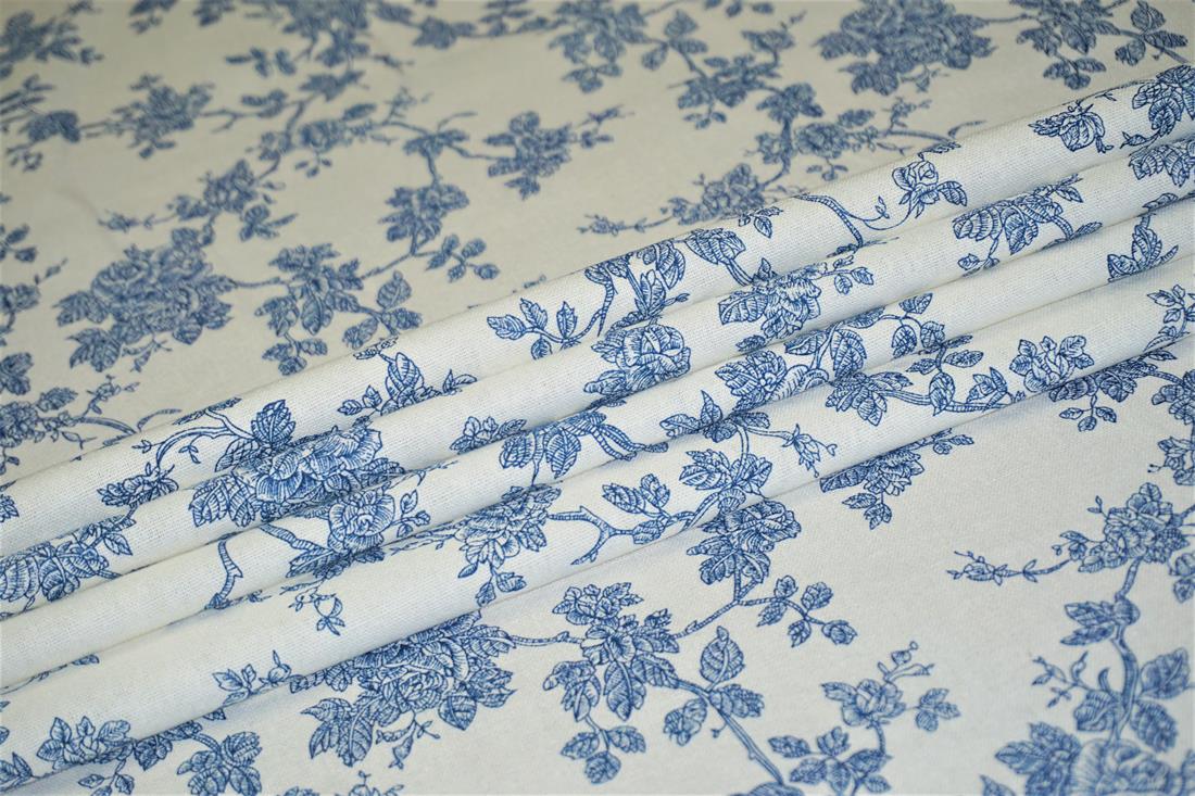 White Cotton Floral Lines