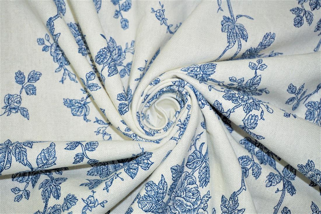 White Cotton Floral Lines