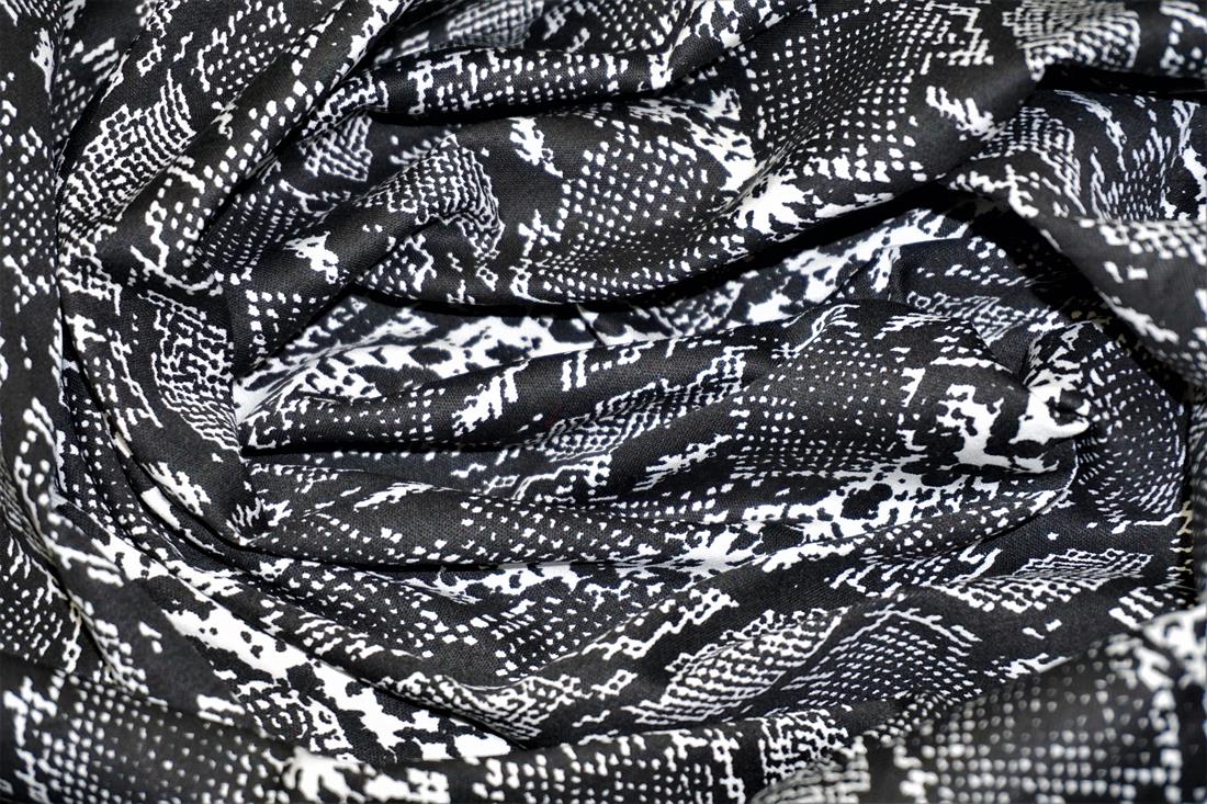 Black Cotton Snake Skin