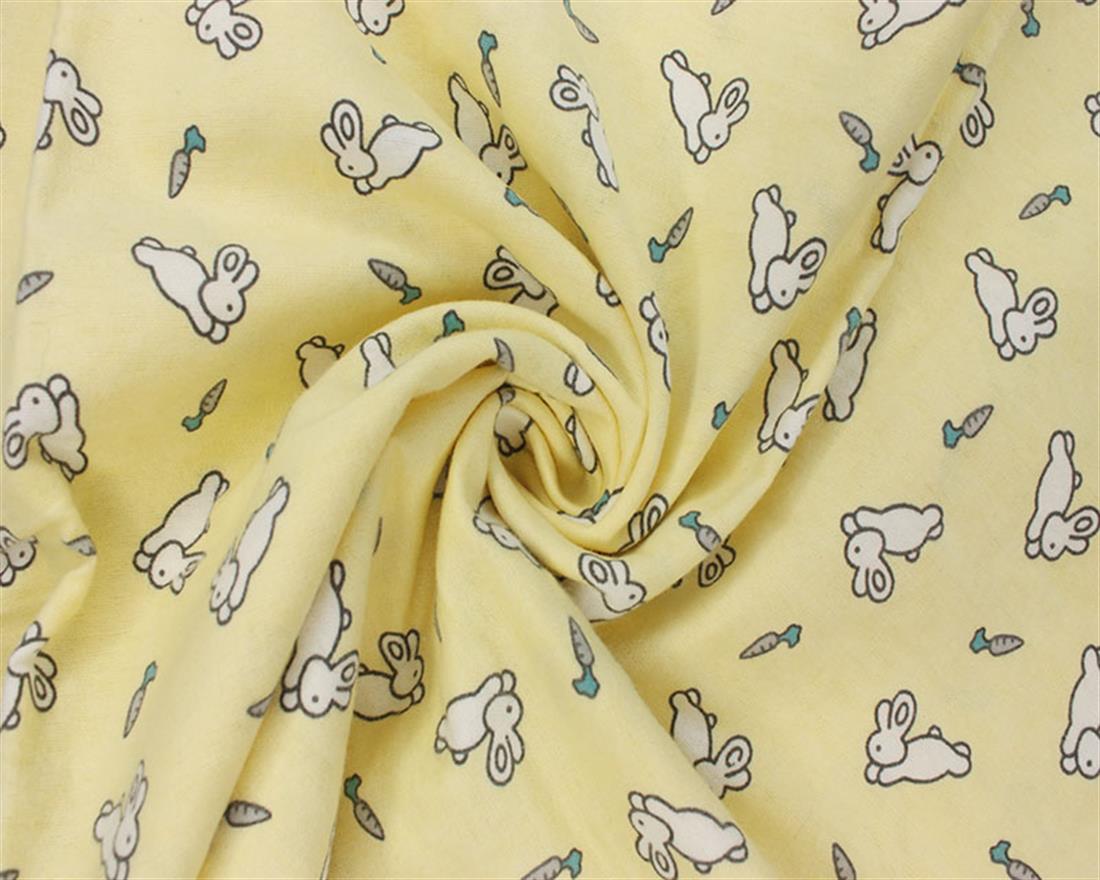 Lemon Cotton Bunnies Winceyette
