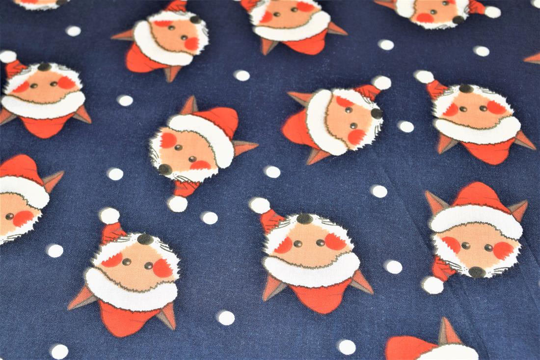 Blue Cotton Printed Poly Cottons