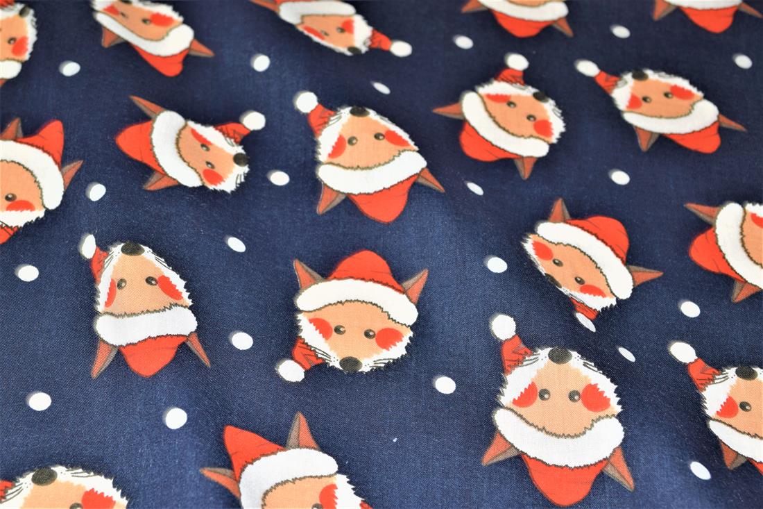 Blue Cotton Printed Poly Cottons