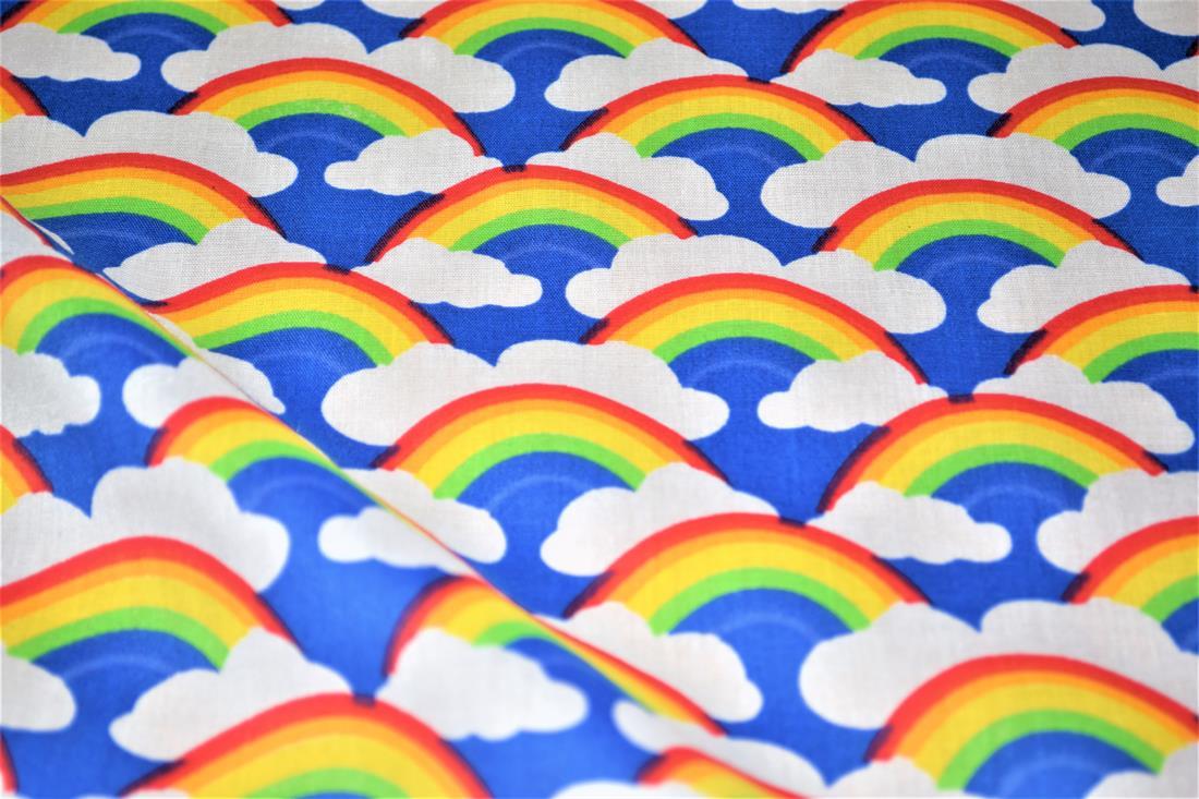 Royal Blue Cotton Printed Poly Cottons