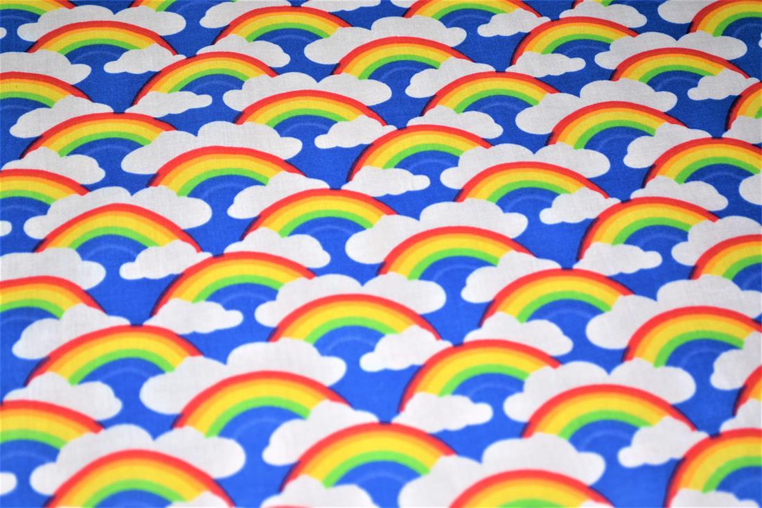 Royal Blue Cotton Printed Poly Cottons