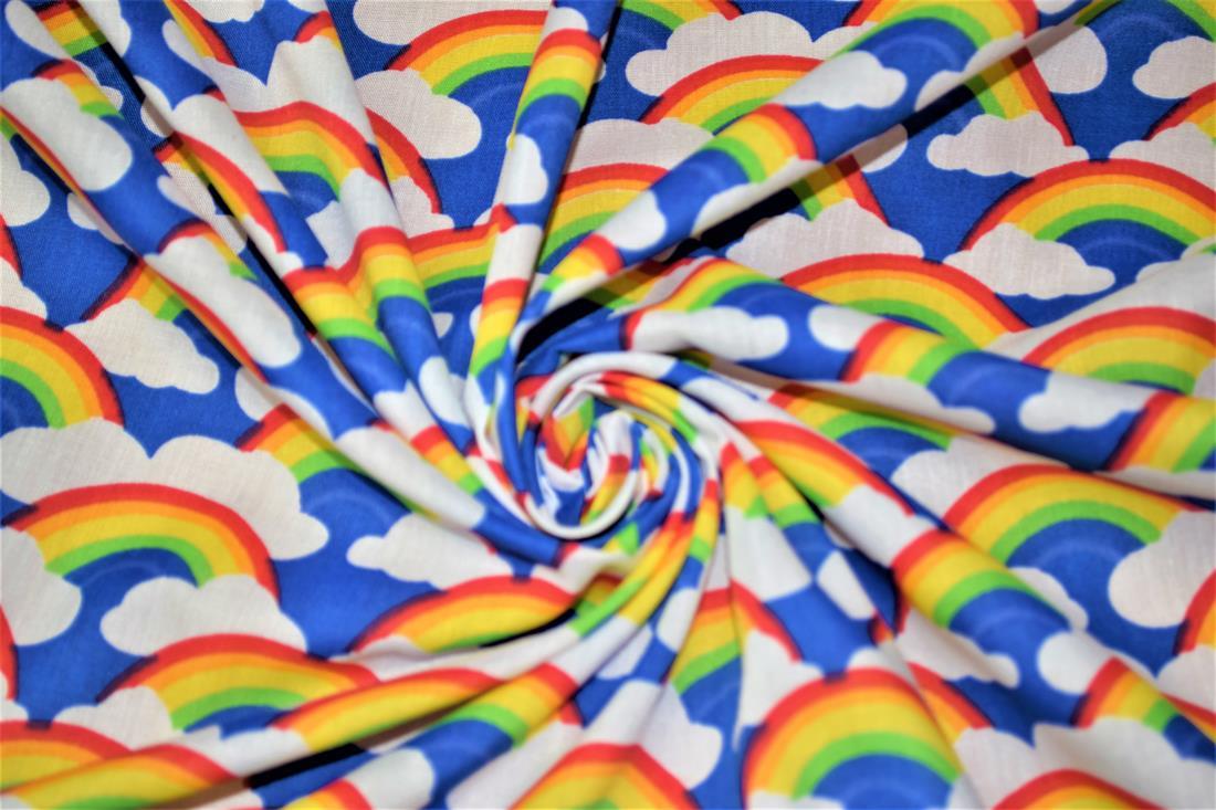 Royal Blue Cotton Printed Poly Cottons